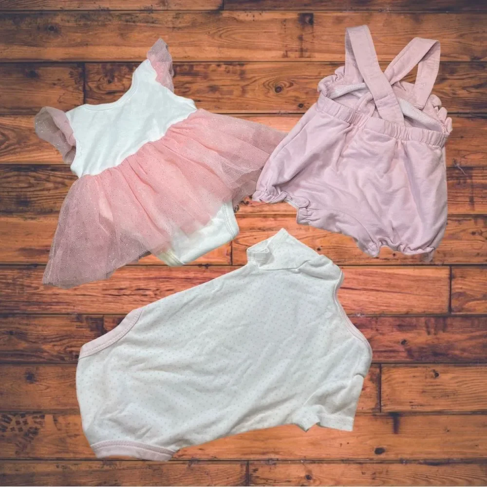 5 for $25🔥Set Of 3 Baby Girl Clothing Pieces Size‎ 0-3